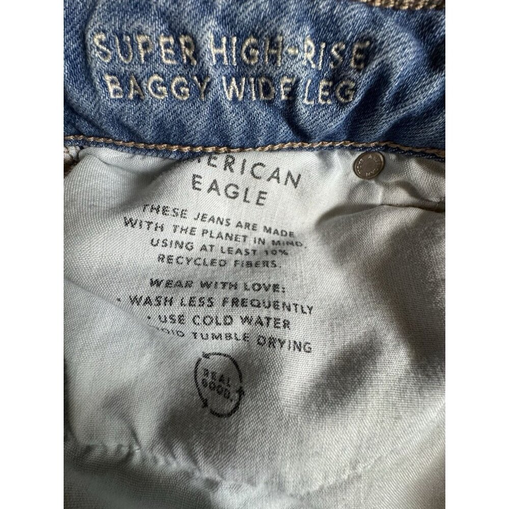 American Eagle Outfitters Blue Flare & Wide Leg Jeans - Picture 5 of 7